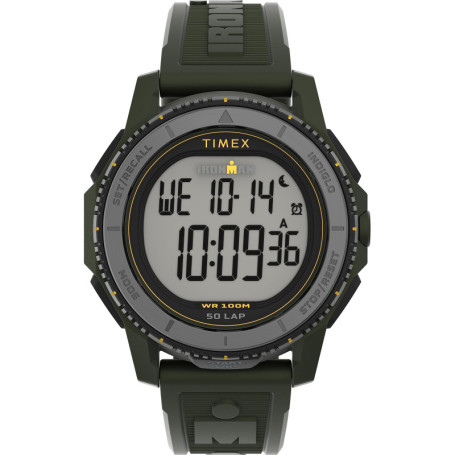 Montre Digitale Timex Ironman Adrenaline pour Homme - 46,5 mm, Bracelet Vert