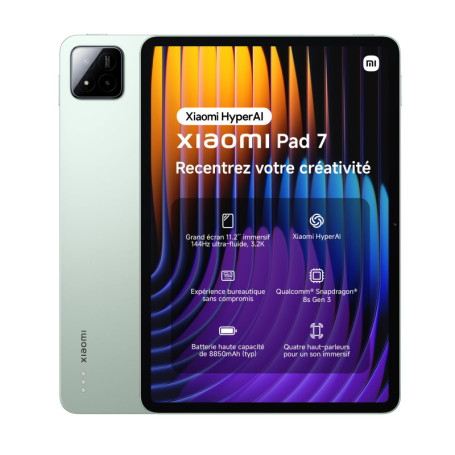 Xiaomi Pad 7 - Tablette 11.2" 8GB RAM 128GB Vert avec HyperAI