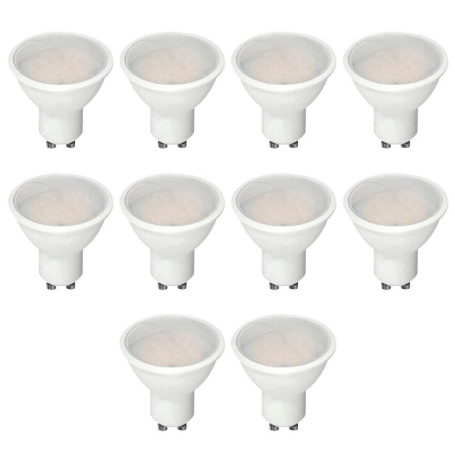 Lot de 10 Ampoules LED GU10 10W Blanc Froid - Équivalent 70W
