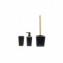 Ensemble de Bain DKD Home Decor Naturel Noir Aluminium Bambou PS (11,5 x 11,5 x 29,99 €
