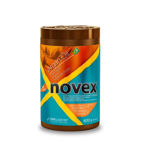 NOVEX Masque capillaire profond à l'huile d'argan 414 ml – Prévient et répare les pointes fourchues