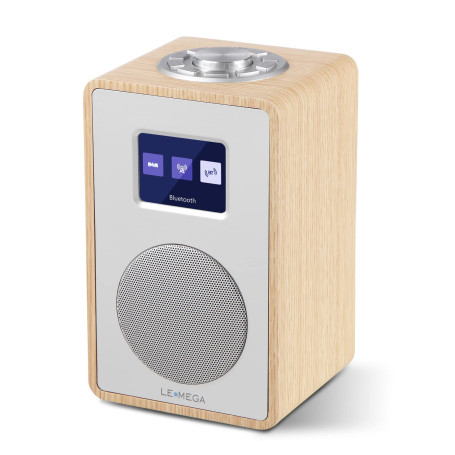 LEMEGA CR4 Radio numérique Dab/Dab+/FM avec Bluetooth,Radio Dab Portable alimentée par Le Secteur,Horloge à Deux alarmes avec Sn