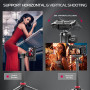 ULANZI MT-44 Perche à Selfie Bluetooth 147 cm, 2 en 1 Portable Trépied pour Smartphone Appareils Photo avec 360° Rotule, Support