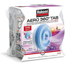 Rubson AERO 360° 1 recharge en tabs parfum lavande relaxante, recharge pour absorbeur d'humidité, ultra absorbante et anti odeur