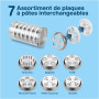 Presse à Pâtes pour KitchenAid Robots Pâtissiers par MMOBIEL – 7-en-1 Machine à Pâtes- Plaques Interchangeables pour Fusilli, Ri
