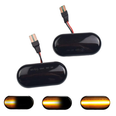 Hacreyatu Indicateur de direction latéral dynamique LED pour N-issan Qashqai J10 Micra C NP300 Navara Pathfinder Terrano III R51