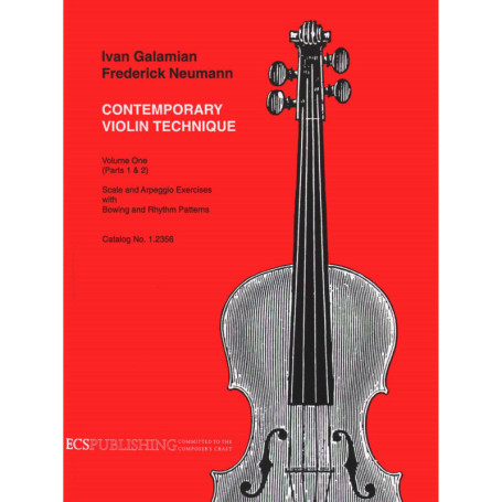 Méthode de Technique Contemporaine pour Violon - Volume 1 par Ivan Galamian