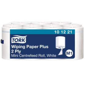 Papier d'Essuyage Tork M1 à Dévidage Central - 2 Plis, 11 x 214 Feuilles