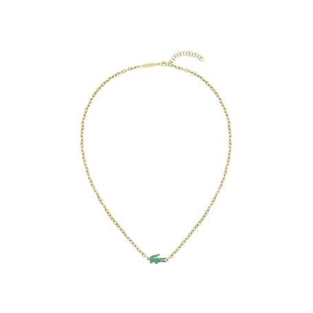 Collier en Chaîne Lacoste ARTHOR en Acier Inoxydable avec Or Jaune et Cristaux