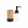 Distributeur de Savon DKD Home Decor Naturel Noir Bambou PP (7 x 7 x 17 cm) 18,99 €