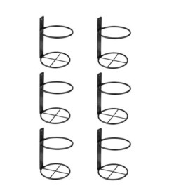 NIZEAMI Lot de 6 Supports Muraux en Métal pour Bouteilles de Vin