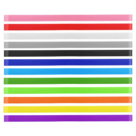 Lot de 12 bandes élastiques colorées en silicone pour bureau et loisirs