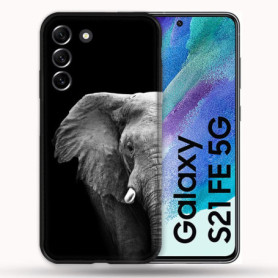 Coque Élégante Animal Éléphant pour Samsung Galaxy S21 FE