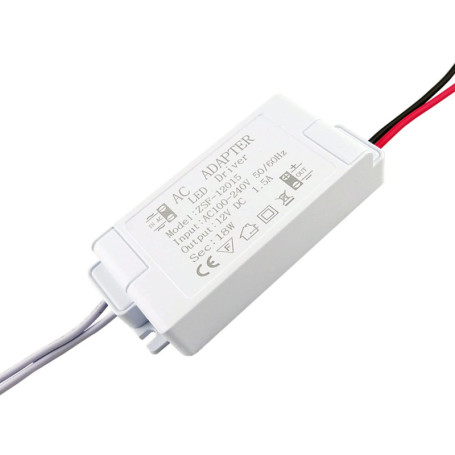 Transformateur LED 12V 18W CAM2 - Adaptateur pour Lampes G4, MR11, GU5.3, MR16
