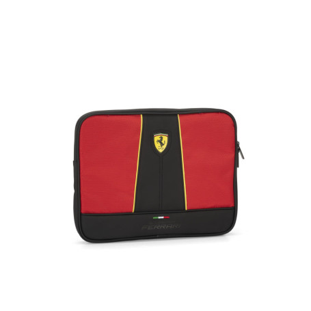Étui Porte-Tablette Ferrari en Nylon Rouge - Étanche et Pratique