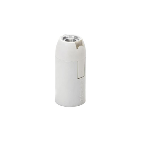 Douille E14 en Plastique Blanc avec Borne à Ressort - Support de Lampe Pratique