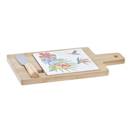 Plateau à fromages DKD Home Decor Multicouleur Bambou Grès Tropical (21,5 x 11,8 19,99 €