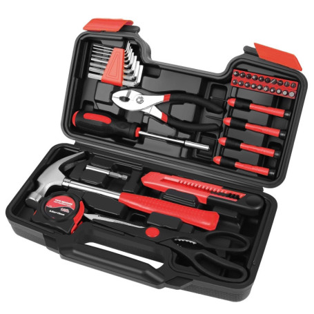 Kit d'outils Flexzion 39 pièces avec étui portable pour bricoleurs