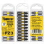 Set de 10 embouts de vissage magnétiques PZ3 25 mm SabreCut pour perceuse