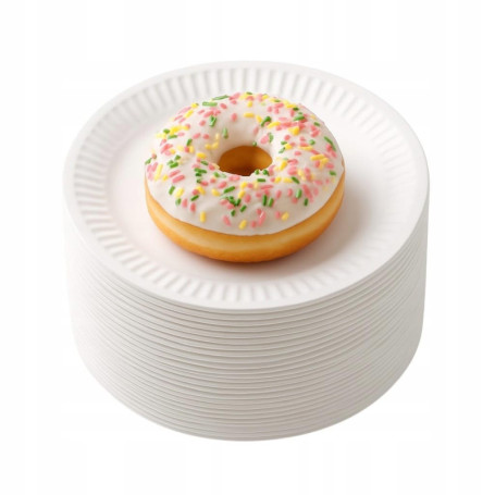 Pakomat Assiettes en Papier Jetables de 15 cm - Idéales pour Fêtes et Barbecues