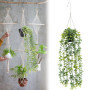 Plantes Artificielles Suspendues QWORK avec Pots - 56 cm