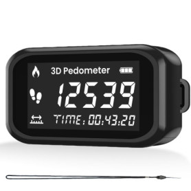 Podomètre 3D Précis avec Clip et Écran LCD pour Sport