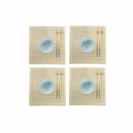 Set de sushi DKD Home Decor Bleu Blanc Bambou Grès (14,5 x 14,5 x 31 cm) 40,99 €