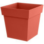 Pot de Fleurs Carré Toscane - EDA - 32 cm - Orange Terre Battue