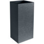 Pot de Fleurs Carré Haut 40 cm - EDA - Gris Anthracite