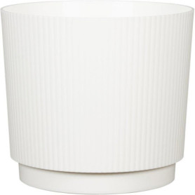 Cache-pot rond élégant en blanc - GARDEN ID - Ø 25 cm