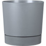 Pot de fleurs rond avec réserve - GARDEN ID - Ø 47 cm - Gris élégant