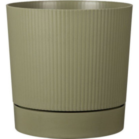 Pot de fleurs rond avec réserve - GARDEN ID - Vert mousse - Ø 39 cm