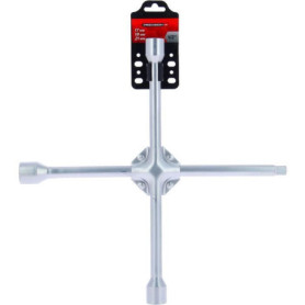 Clé en croix renforcée POWERTRAC avec douilles 17, 19 et 21 mm