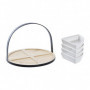 Ensemble à apértif DKD Home Decor Métal Bambou Grès Loft (21,5 x 21,5 x 14 cm) ( 33,99 €