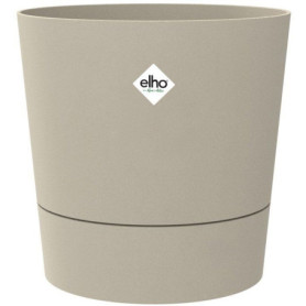 Pot de Fleur Rond Elho Foss 35L Beige pour Extérieur