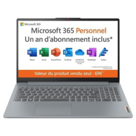 Lenovo IdeaPad Slim 3 - PC Portable 15" FHD avec Windows 11