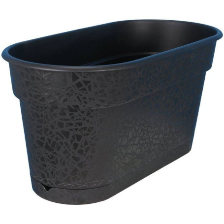 Jardinière Terea Noir 60 cm - Élégance Moderne
