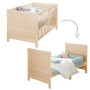 Lit bébé évolutif Easy Sleep 70x140 cm en bois naturel