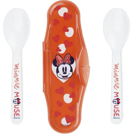 Set de 2 Cuillères avec Étui de Transport Disney Baby Minnie