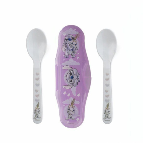 Set de 2 Cuillères avec Boîtier Lilo et Stitch pour Bébé