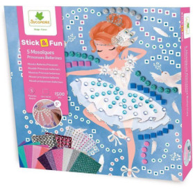 Coffret Mosaique Stick'N Fun - Princesses Ballerines - SYCOMORE