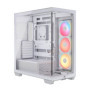 Boîtier PC CORSAIR 3500X LXR LINK - Mid-Tower en Verre Trempé Blanc avec Ventilateurs RGB