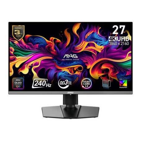 Écran PC Gamer MSI 27" UHD 240Hz QD-OLED Ajustable