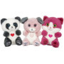 Peluche Chien Cutydoo Love - Douceur Rose et Gris - 13 cm