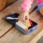 Lunch Box Snacky Enfant - MONBENTO - Couverts Inclus - Bleu Infinity