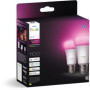 Pack de 2 ampoules LED connectées A60 Philips Hue - Lumière blanche et colorée E27