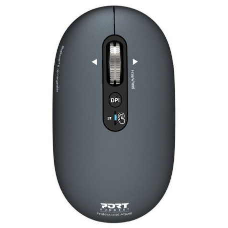 Souris Bluetooth Rechargeable PORT Designs PURE - Gris Anthracite