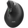 Souris Ergonomique Sans Fil PORT Designs - Rechargeable Bluetooth & 2.4 GHz - Noir