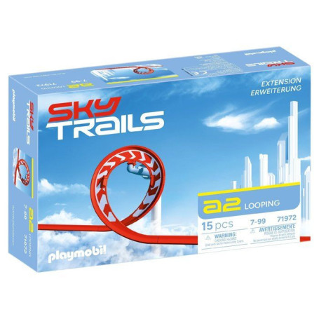 Circuit Aérien Sky Trails avec Looping - Set d'Action 15 Pièces