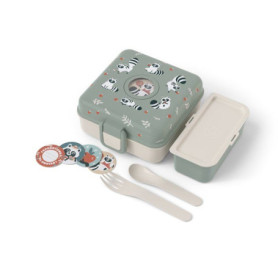 Lunch Box Enfant Snacky Raccoon avec Couverts - MONBENTO